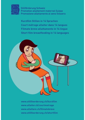 Titelbild Flyer Kurzfilm in 14 Sprachen Breast is best