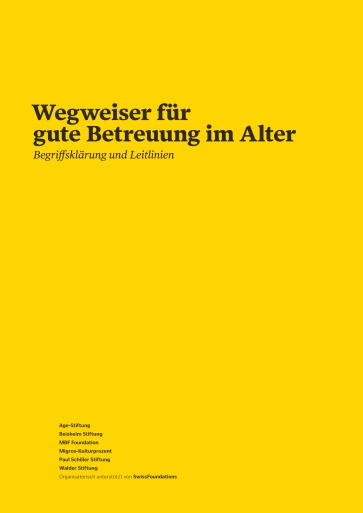 Titelbild Wegweiser für gute Betreuung im Alter deutsch