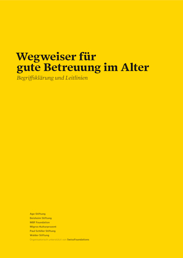 Titelbild Wegweiser für gute Betreuung im Alter deutsch