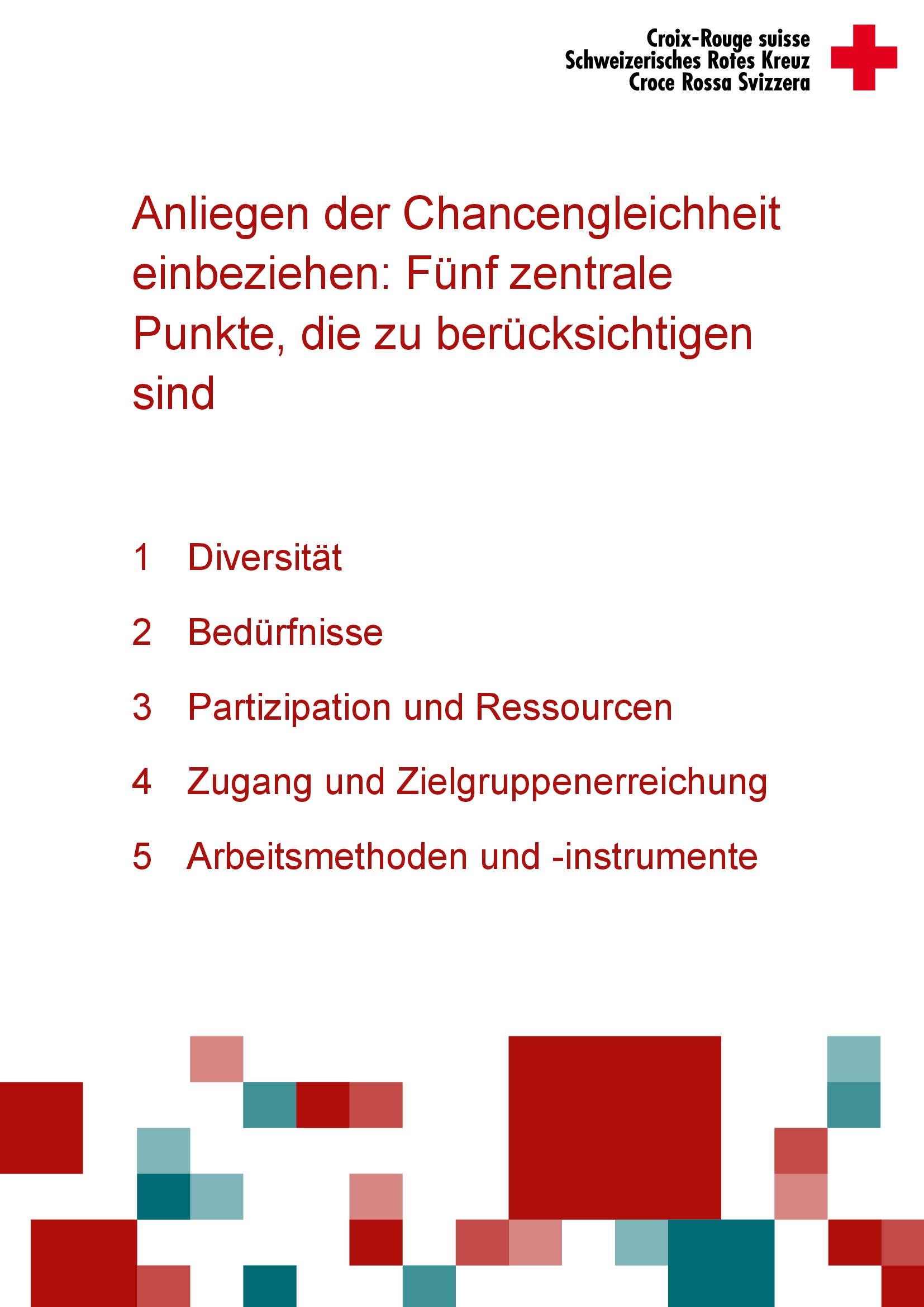 Titelbild Anliegen der Chancengleichheit einbeziehen DE