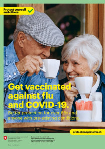 Poster: Get vaccinated against flu and COVID-19.