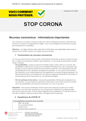 Titelbild Stop Corona FR