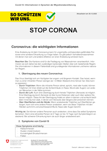 Titelbild Stop Corona