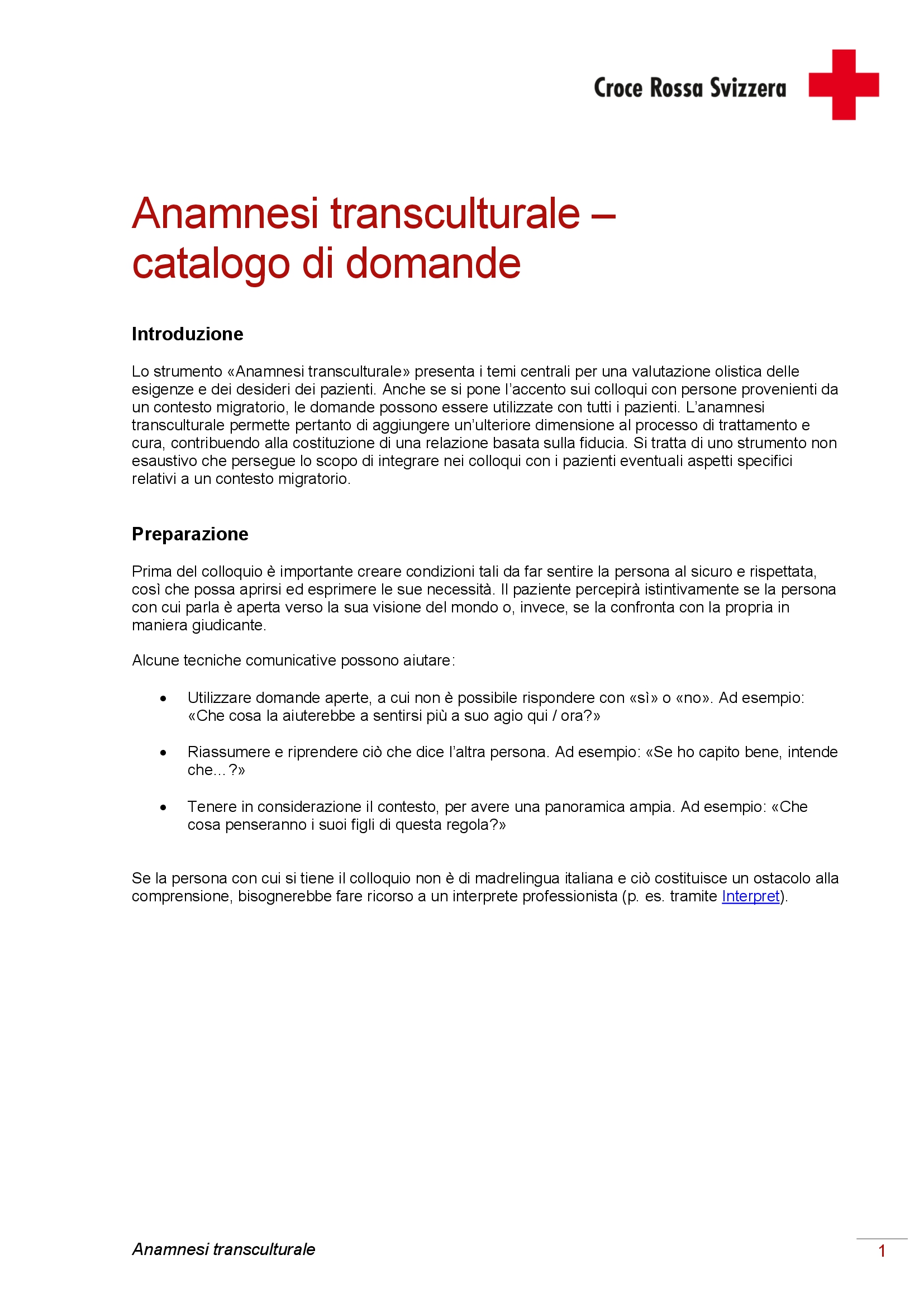 Titelbild Transkulturelle Anamnese IT