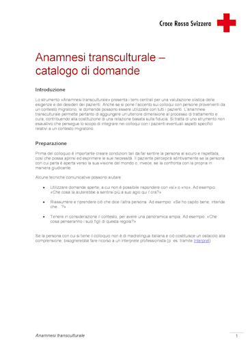 Titelbild Transkulturelle Anamnese IT