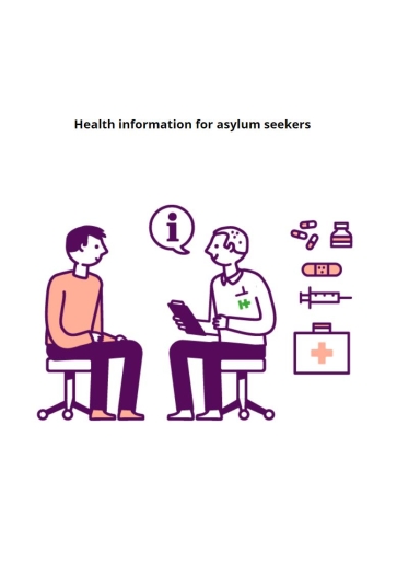 Titelbild Gesundheitsinfo Asylsuchende EN