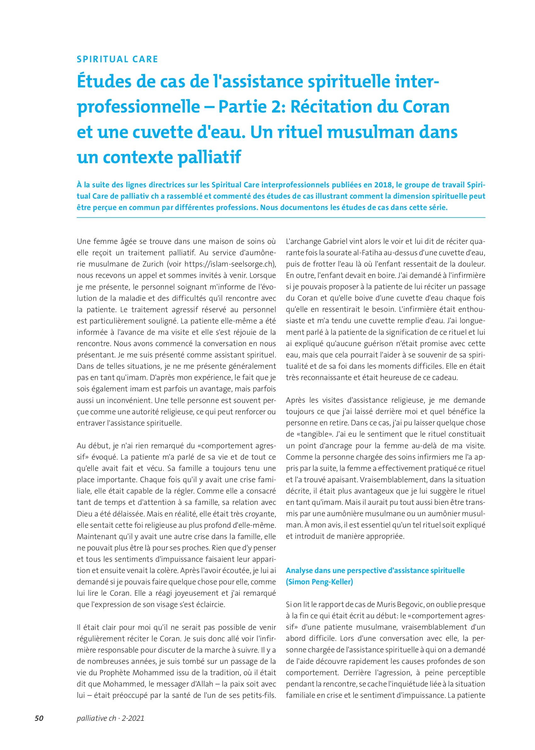 Titelbild Fallbeispiel interprofessioneller Spiritual Care fr