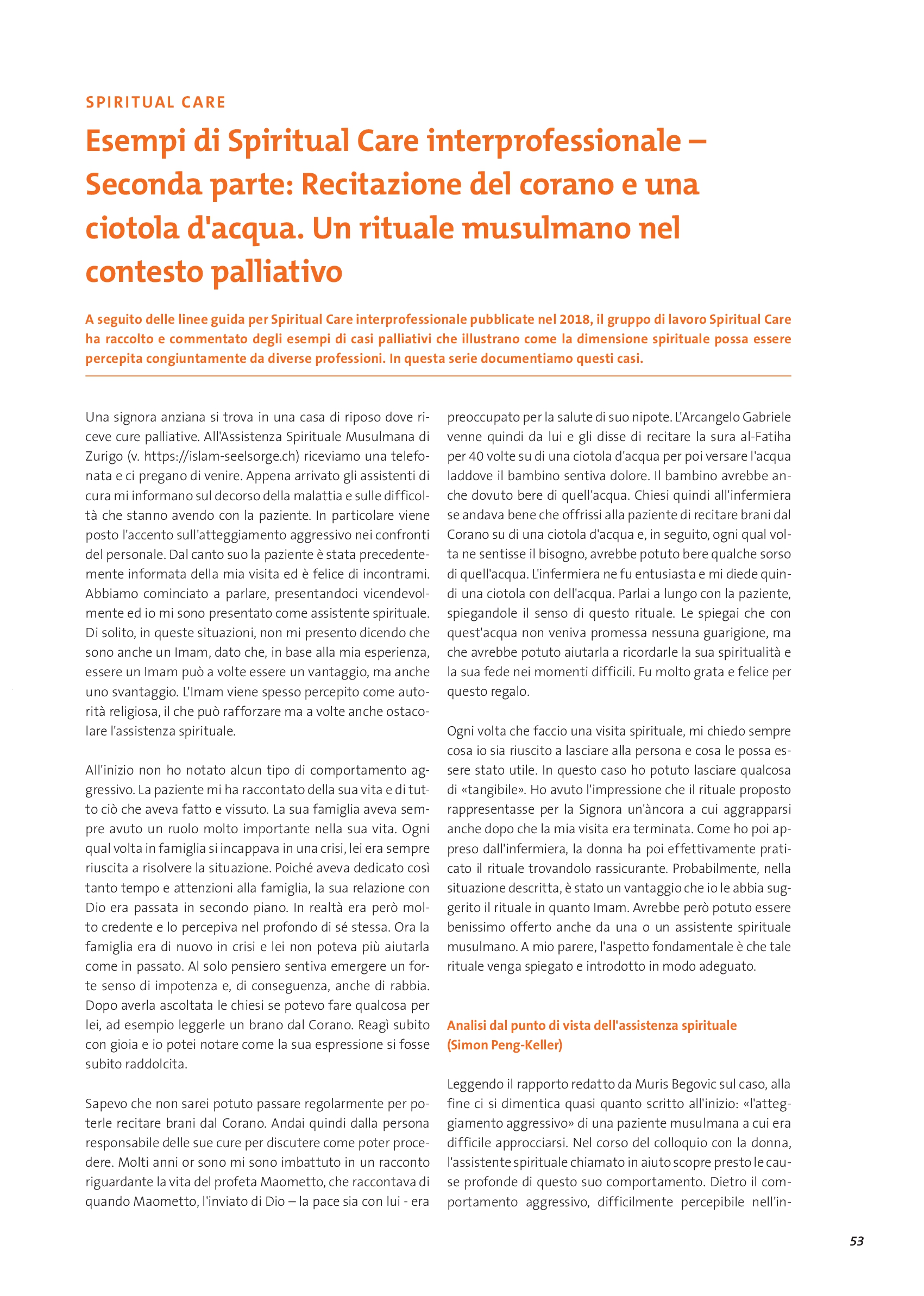 Titelbild Fallbeispiel interprofessioneller Spiritual Care it