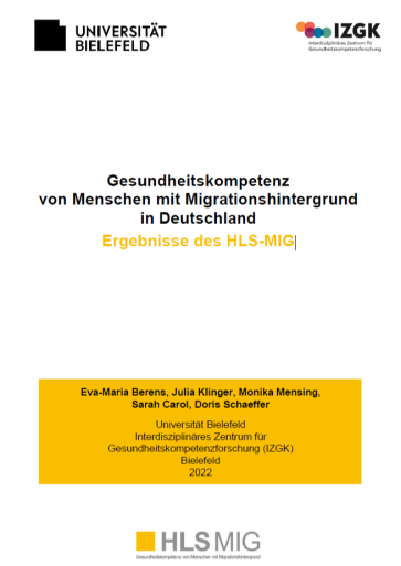 Titelbild Gesundheitskompetenz von Menschen mit Migrationshintergrund in Deutschland