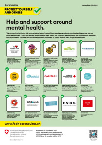 Poster: Help and support around mental health.