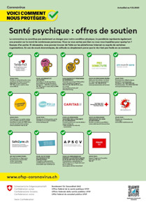 Affiche : Santé psychique : offres de soutien