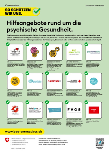 Hilfsangebote rund um psychische Gesundheit