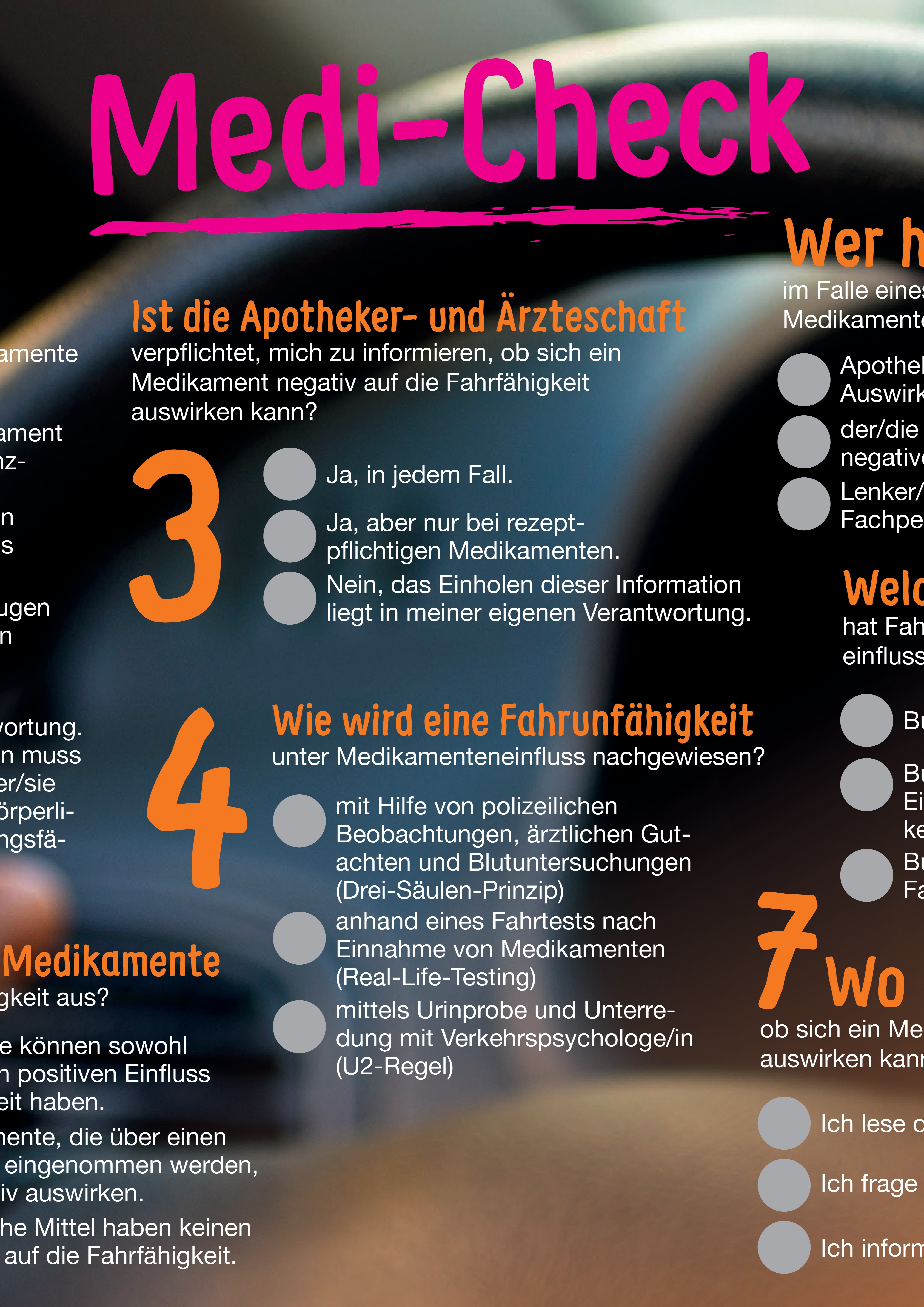 Medikamente im Strassenverkehr