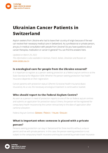 Krebspatient:innen aus der Ukraine auf der Flucht Bild