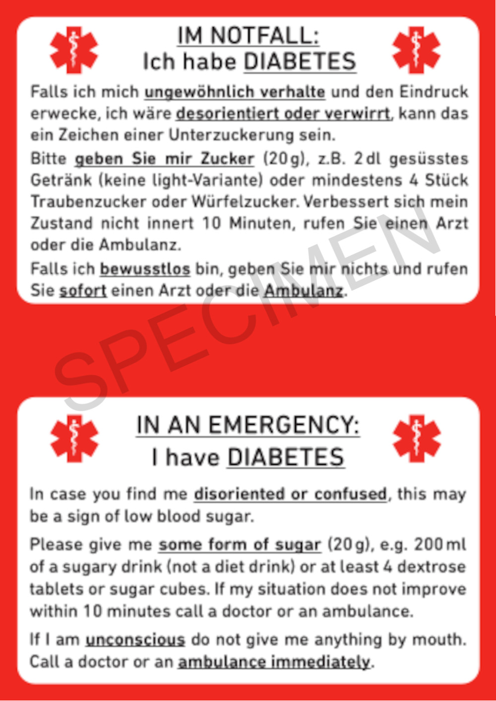 Titelbild Diabetikerausweis DE-EN