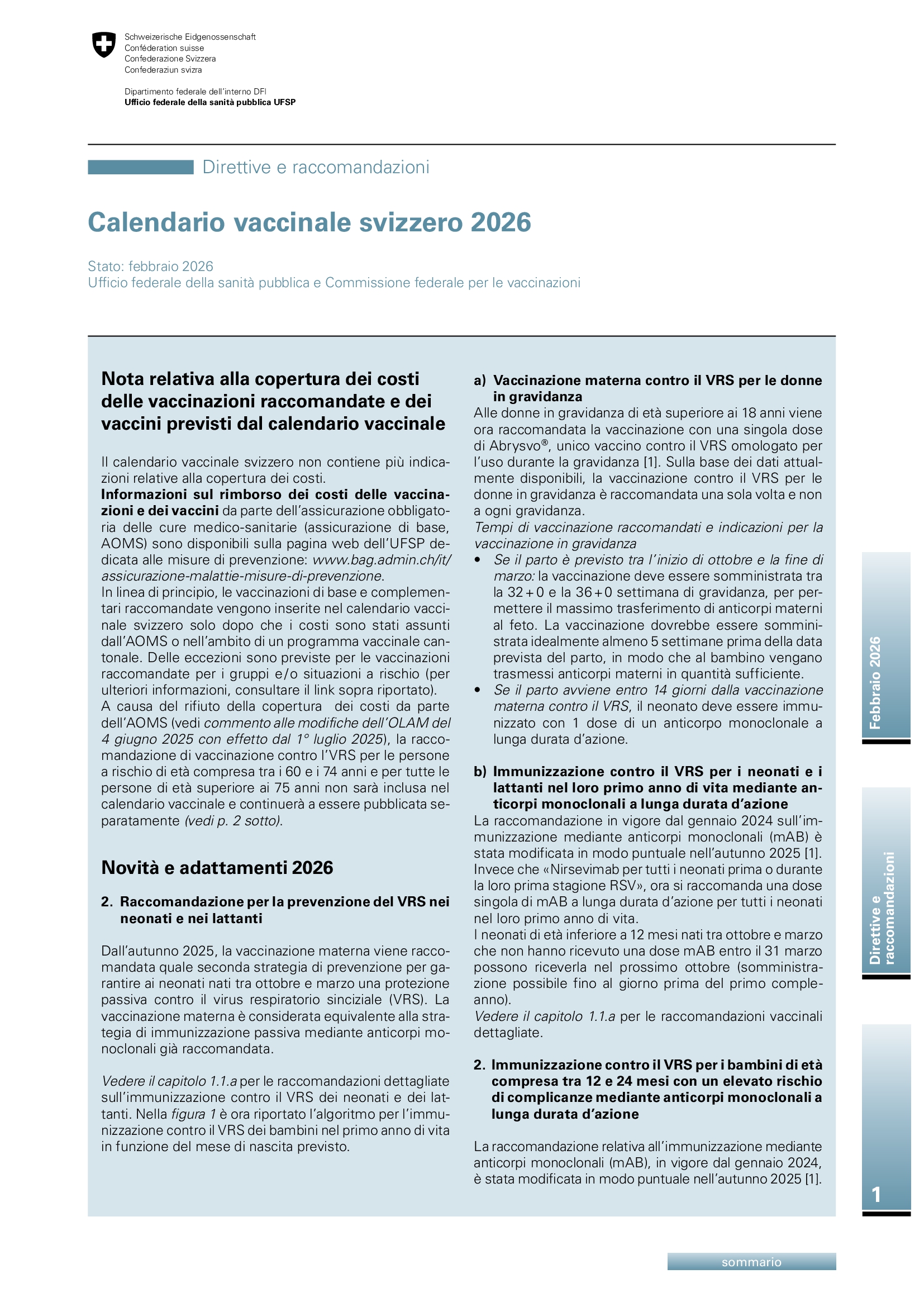 Titelbild Schweizer Impfplan 2026 IT