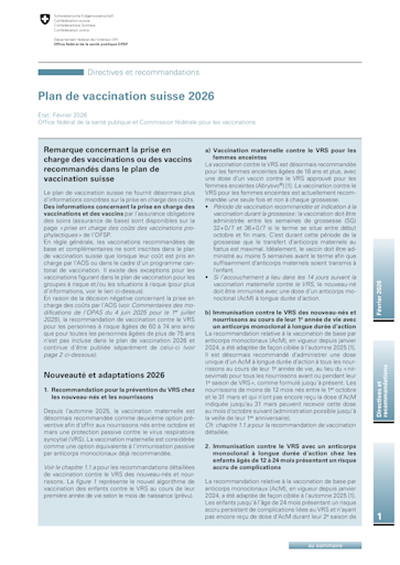 Titelbild Schweizer Impfplan 2026 FR