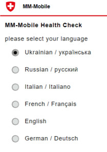 MM-Mobile Health Check questionnaire