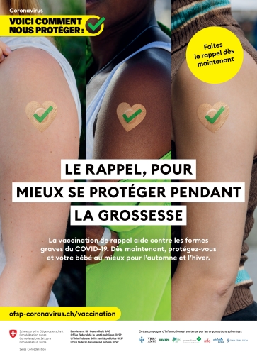 Titelbild BAG Plakat CoVi Auffrischimpfung Herbst Schwangere fr
