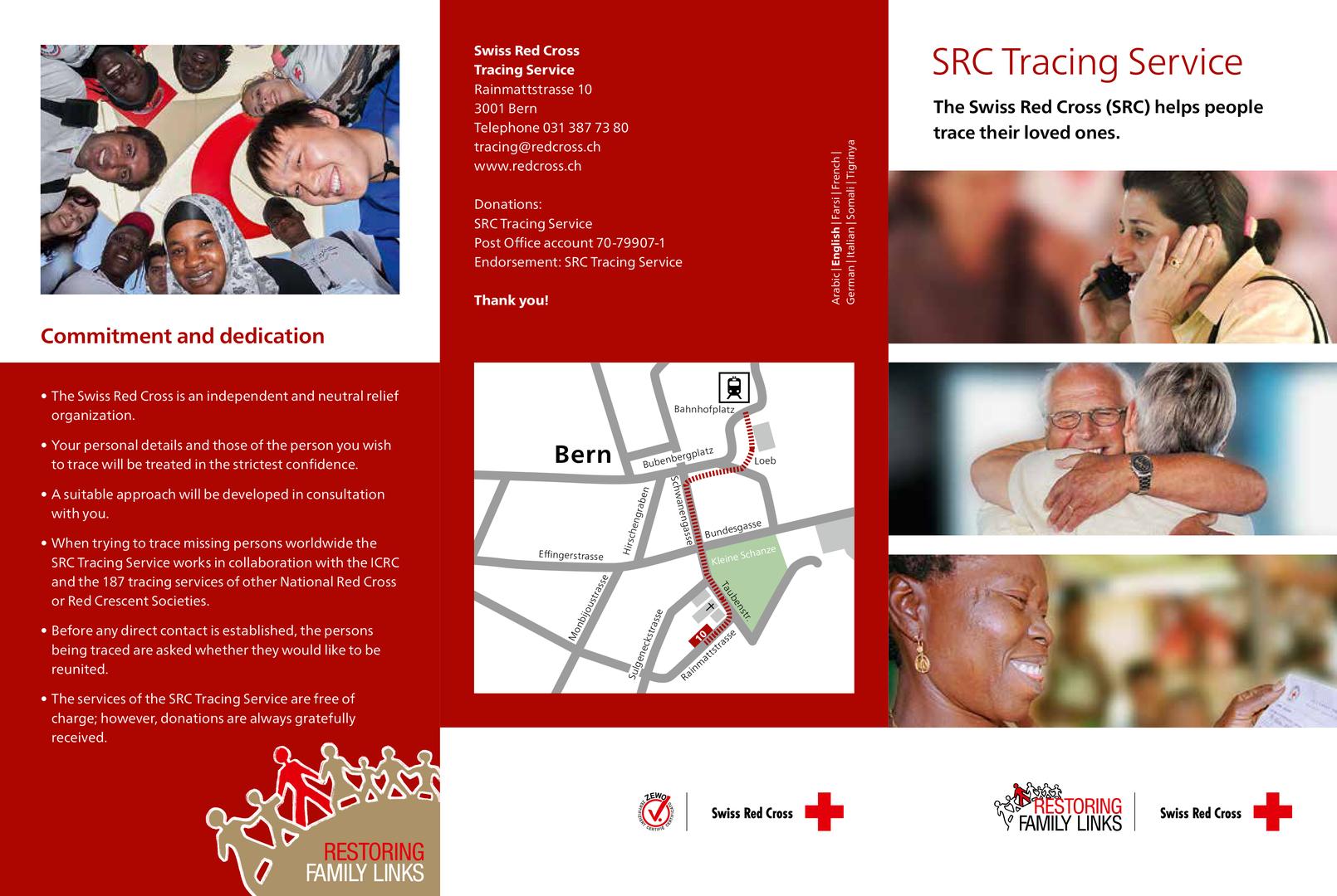 Titelbild flyer suchdienst srk en