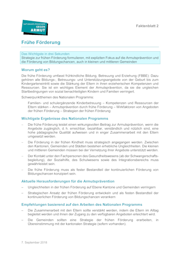 Titelbild Faktenblatt 2 Fruehe Foerderung DEF 1