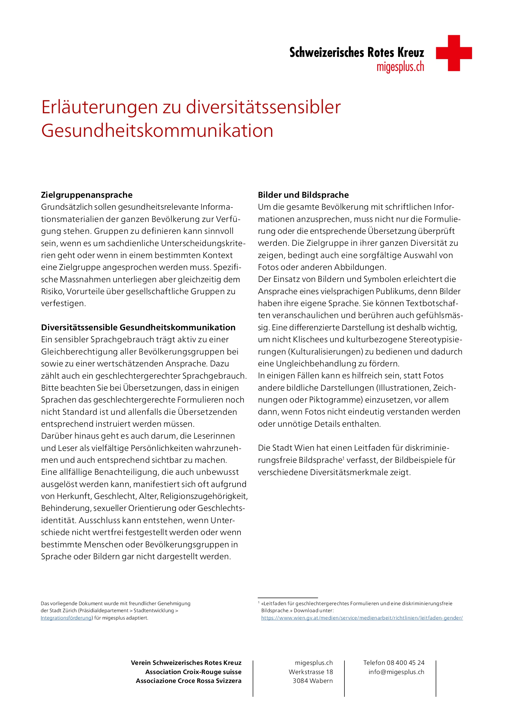 Titelbild Erläuterungen zu diversitätssensibler Gesundheitskommunikation DE