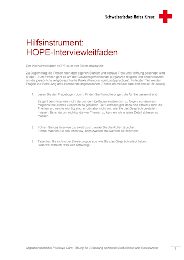 5c bung Spiritualit t Fragebogen HOPE de
