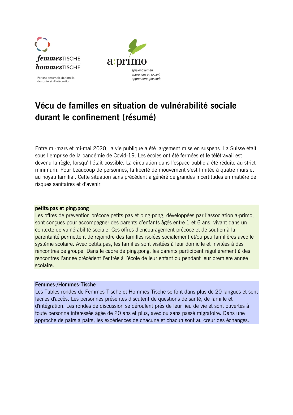 Titelbild Einblick in die Lebenswelt sozial belasteter Familien während des Lockdowns