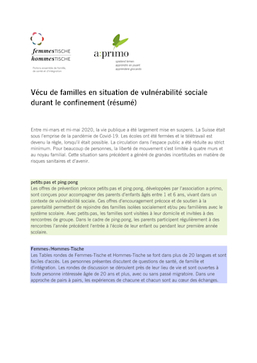 Titelbild Einblick in die Lebenswelt sozial belasteter Familien während des Lockdowns