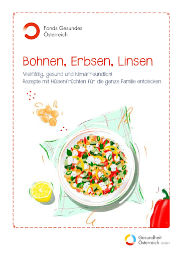 Titelbild Rezeptbuch Bohnen-Erbsen-Linsen