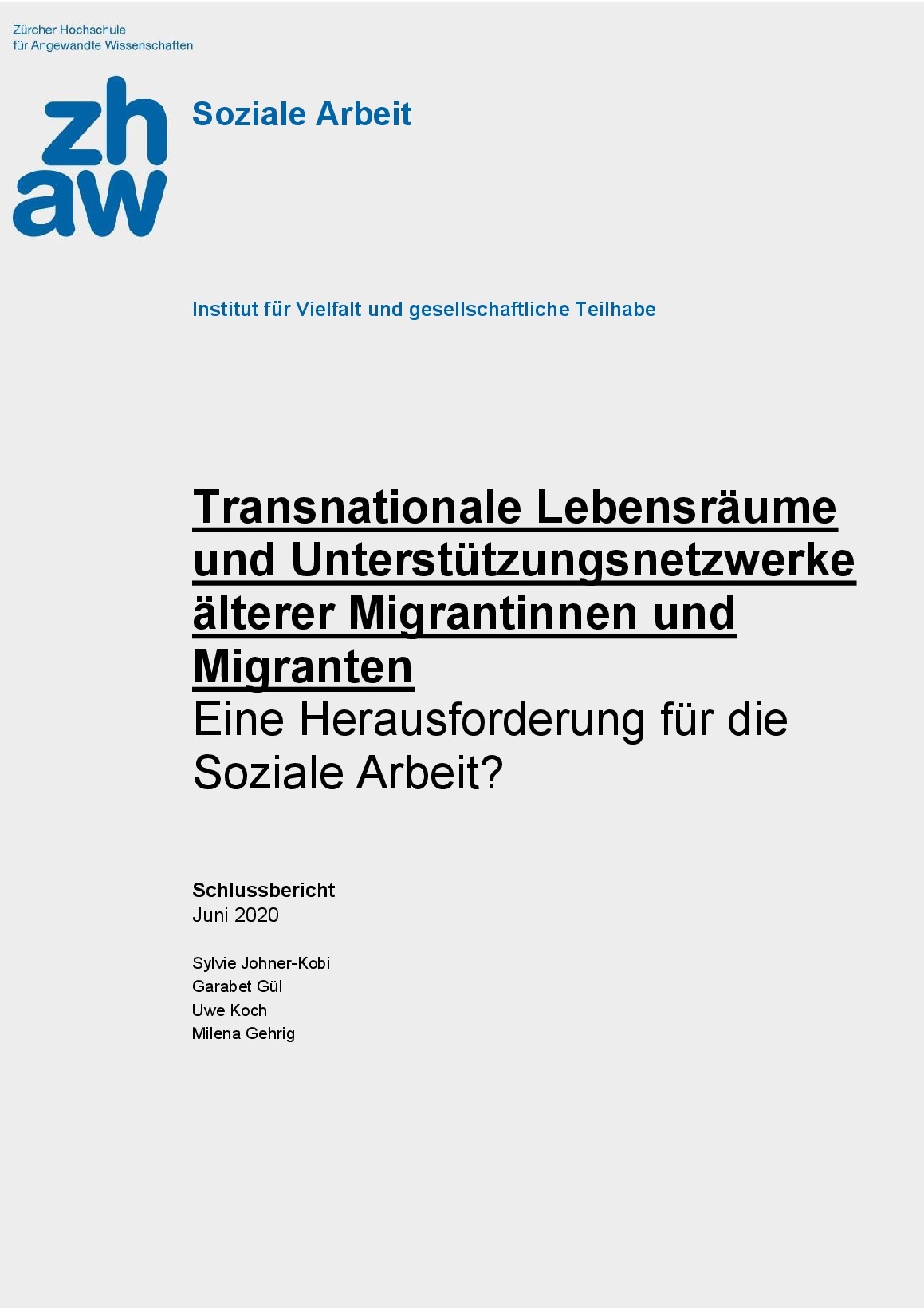 Transnationale Lebensräume Und Unterstützungsnetzwerke älterer ...