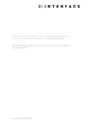 Titelbild Psychische Gesundheit von traumatisierten Asylsuchenden