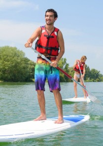 En route en bateau pneumatique ou en stand-up paddle (SUP)