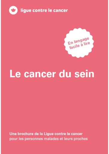 Titelbild Brust-Krebs - Eine Broschüre in leichter Sprache französisch