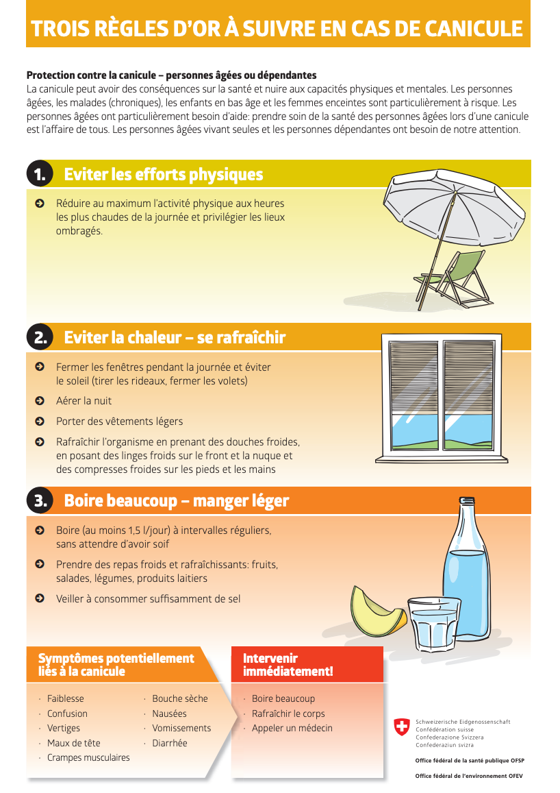 DREI GOLDENE REGELN FÜR HITZETAGE