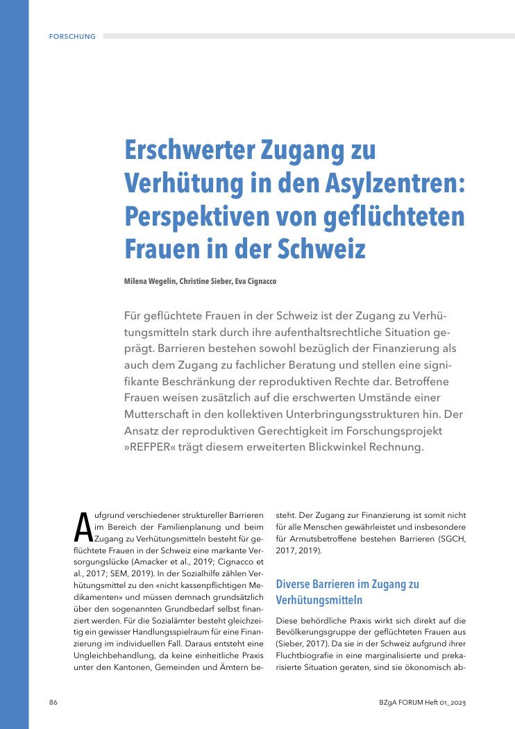 Titelbild_Erschwerter Zugang zu Verhütung in den Asylzentren