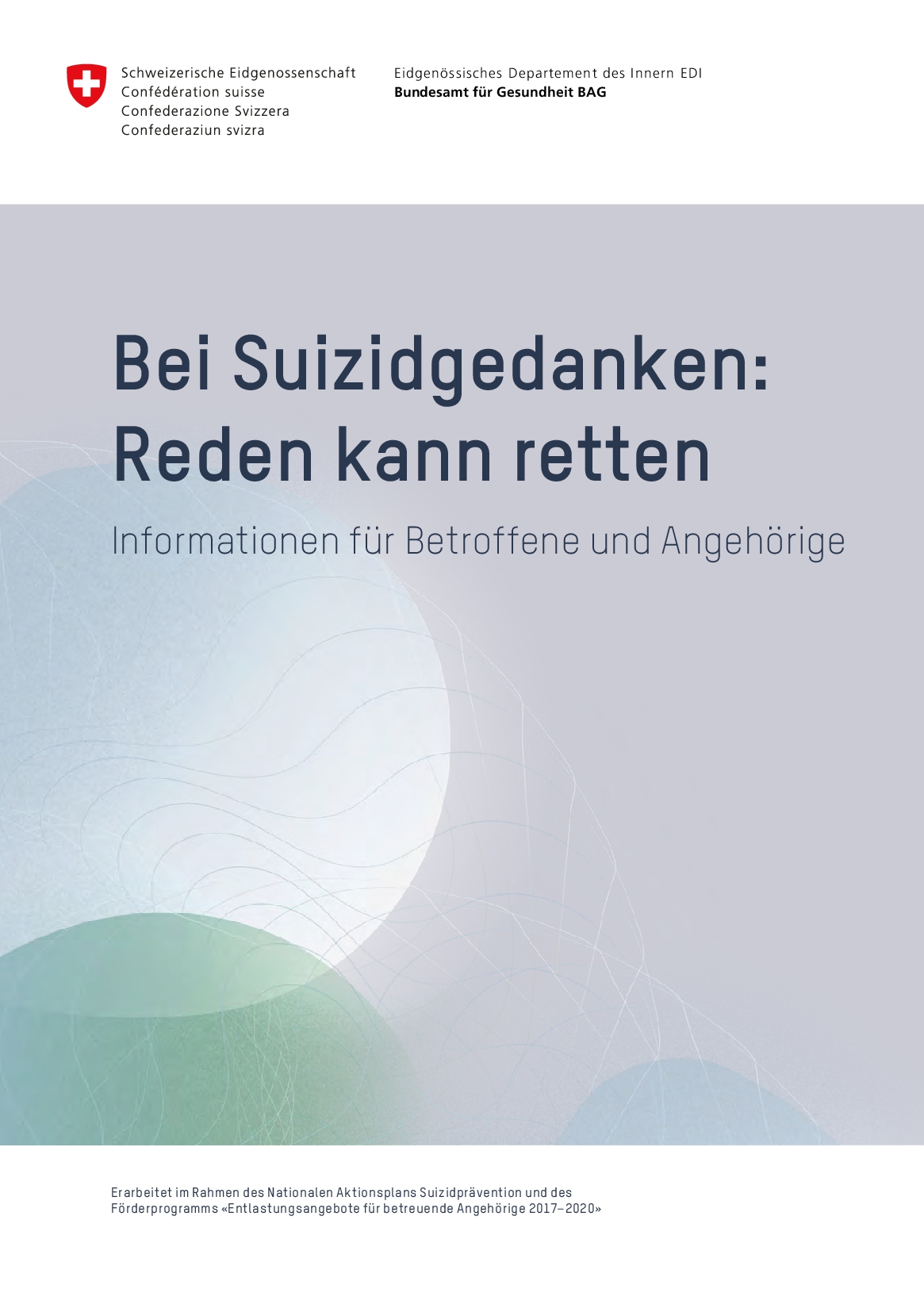 Titelbild Suizidgedanken Reden kann retten Infos Betroffene Angehoerige DE