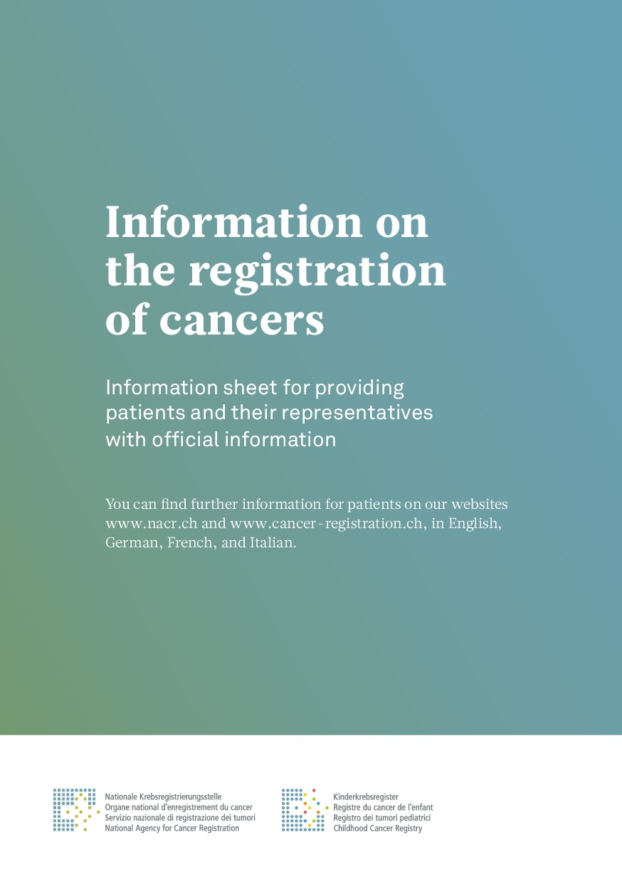 Information about the registration of cancer