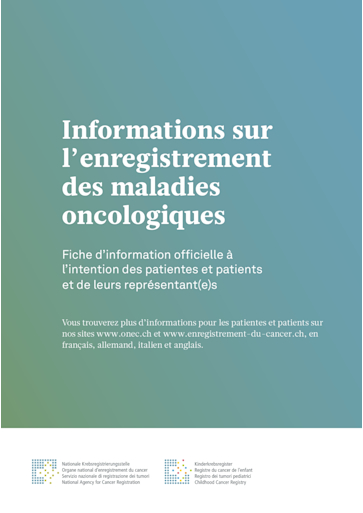 Titelbild Information über die Registrierung von Tumorerkrankungen FR