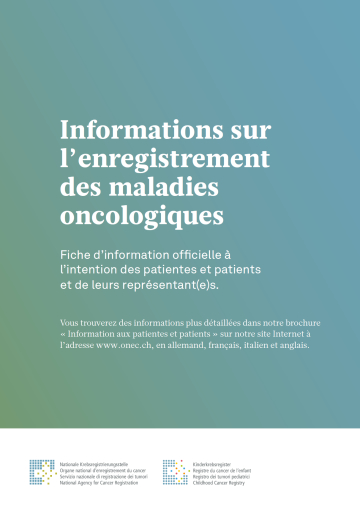 Titelbild Information über die Registrierung von Tumorerkrankungen französisch