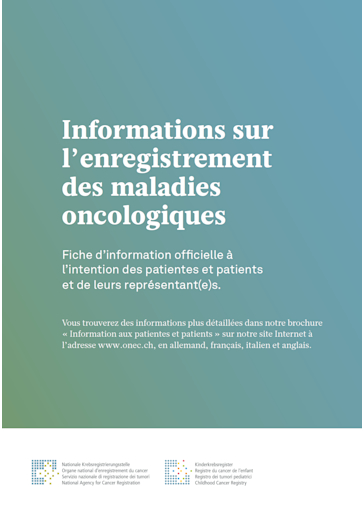 Titelbild Information über die Registrierung von Tumorerkrankungen französisch