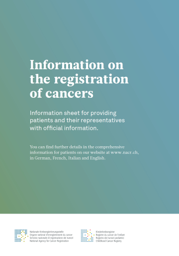 Titelbild Information über die Registrierung von Tumorerkrankungen englisch