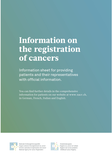 Titelbild Information über die Registrierung von Tumorerkrankungen englisch