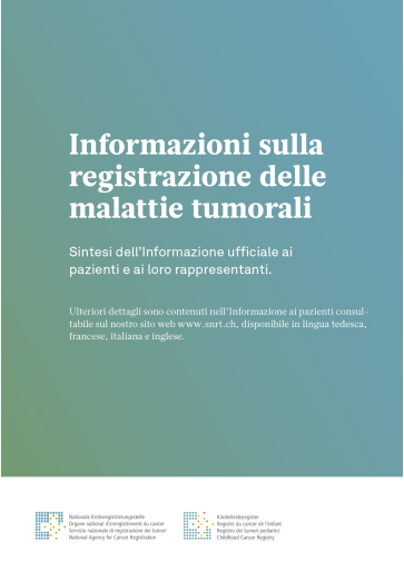 Titelbild Information über die Registrierung von Tumorerkrankungen italienisch