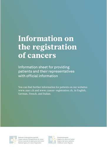 Titelbild Information über die Registrierung von Tumorerkrankungen IT