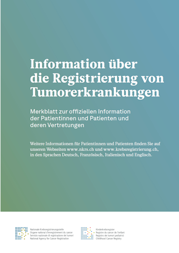 Titelbild Information über die Registrierung von Tumorerkrankungen DE