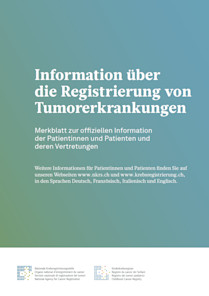 Information über die Registrierung von Tumorerkrankungen