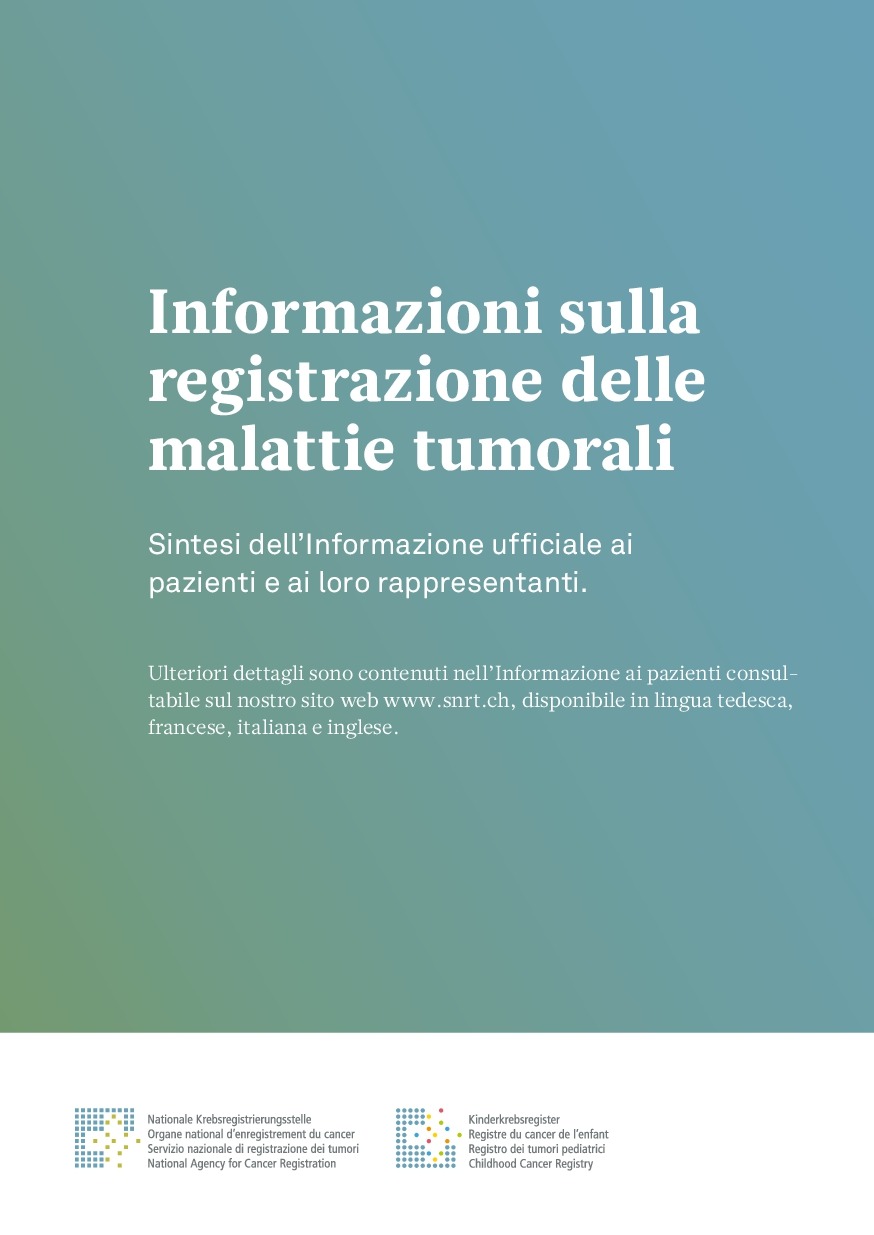 Informazione sulla registrazione delle malattie tumorali