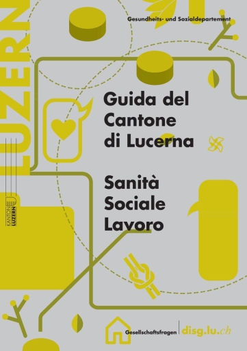 Titelbild Broschuere Wegweiser Gesundheit Soziales Arbeit Italienisch