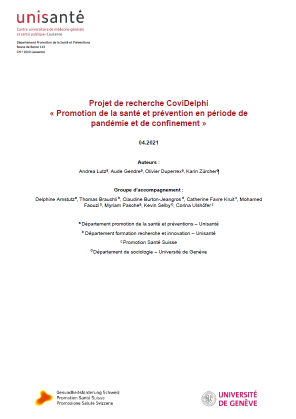 Titelbild Gesundheitsförderung und Prävention (GFP) vor dem Hintergrund der COVID-19-Pandemie